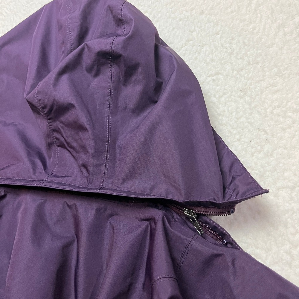 Eddie Bauer Rain Jacket Womens 1X Purple WeatherEdge Girl On The Go Trench 1545 - Picture 9 of 12